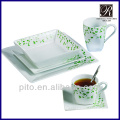 domestic color glazed ceramic dinner set